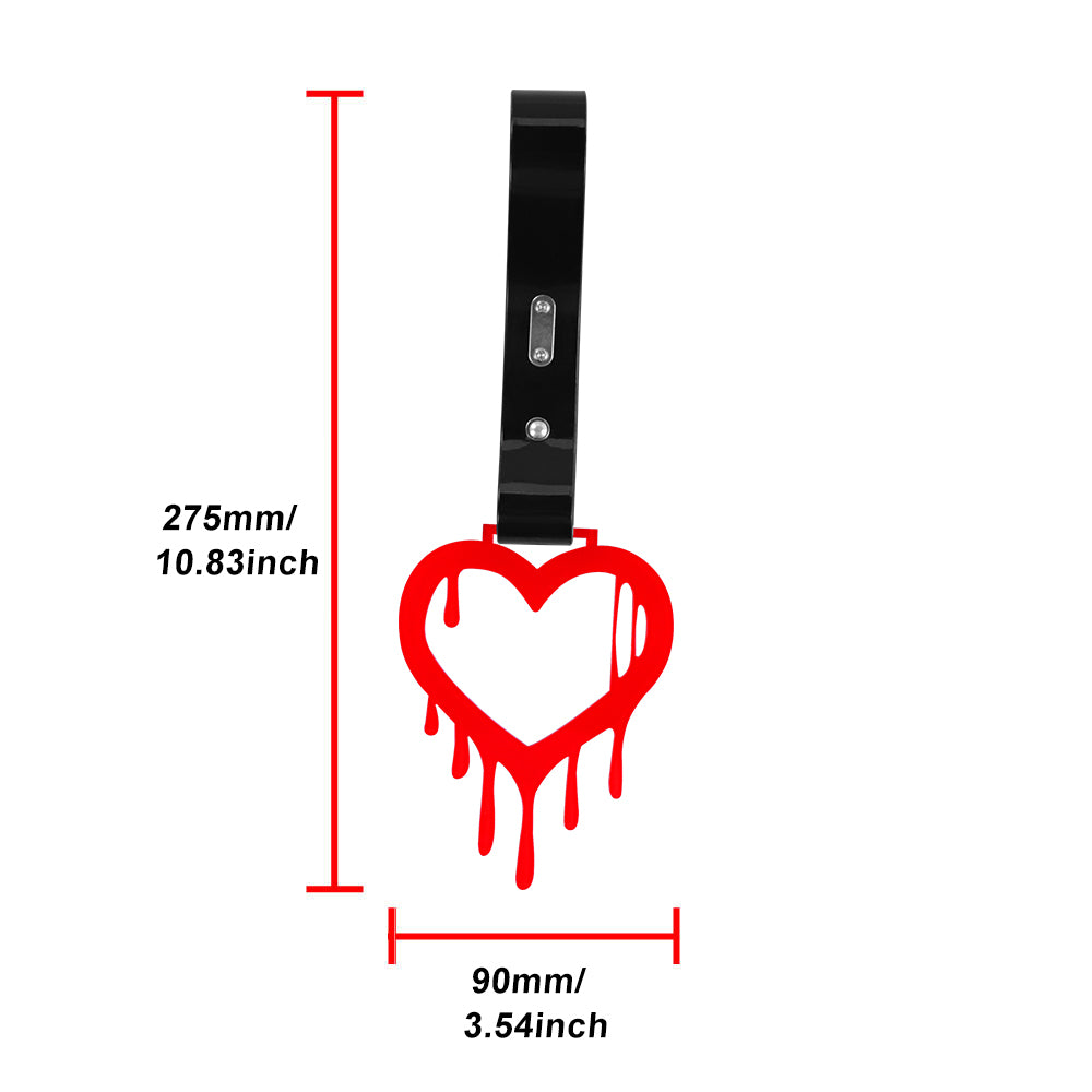 Brand New Drip Heart Red JDM TSURIKAWA Ring Subway Train Bus Handle Black Strap Charm Drift