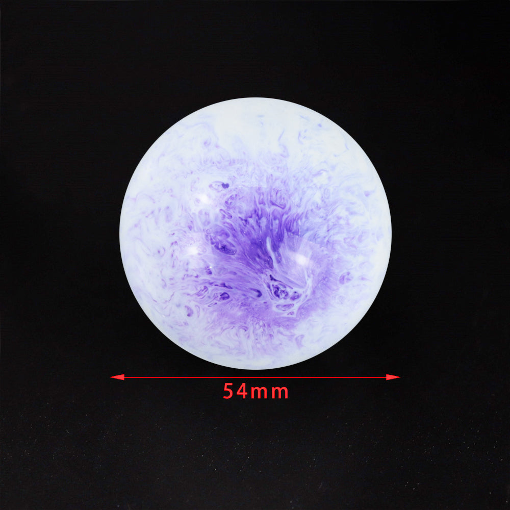 Brand New Universal Mix Pearl White/Purple Round Ball Shift Knob Car Gear MT Manual Shifter M8 M10 M12