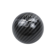 Load image into Gallery viewer, BRAND NEW UNIVERSAL JDM THE PUNISHER 5 SPEED Aluminum Carbon Fiber Style Round Ball Manual Gear Stick Shift Knob M8 M10 M12