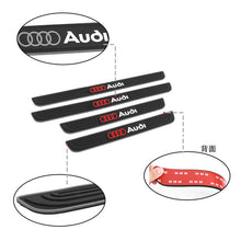 Load image into Gallery viewer, Brand New 4PCS Universal Audi Silver Rubber Car Door Scuff Sill Cover Panel Step Protector