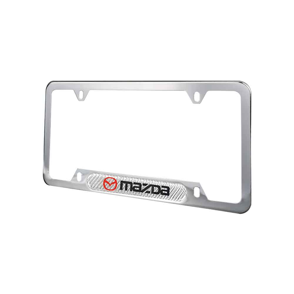 Brand New Universal 1PCS Mazda Chrome Metal License Plate Frame