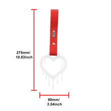 Load image into Gallery viewer, Brand New Drip Heart White JDM TSURIKAWA Ring Subway Train Bus Handle Red Strap Charm Drift