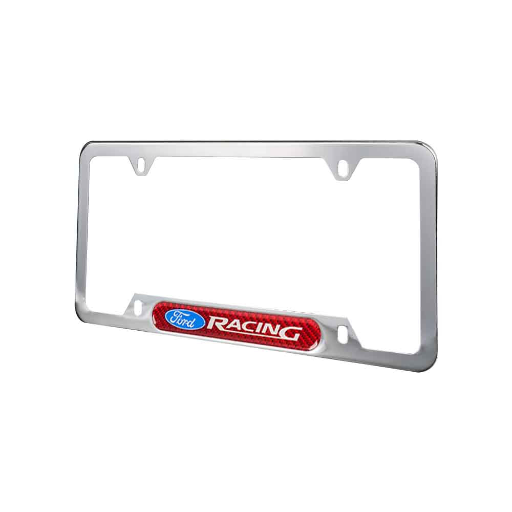 Brand New Universal 1PCS Ford Racing Chrome Metal License Plate Frame