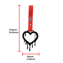 Load image into Gallery viewer, Brand New Drip Heart Black JDM TSURIKAWA Ring Subway Train Bus Handle Red Strap Charm Drift