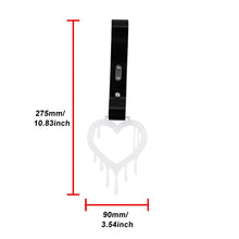 Load image into Gallery viewer, Brand New Drip Heart White JDM TSURIKAWA Ring Subway Train Bus Handle Black Strap Charm Drift