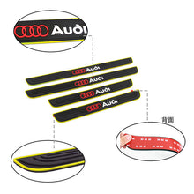 Load image into Gallery viewer, Brand New 4PCS Universal Audi Yellow Rubber Car Door Scuff Sill Cover Panel Step Protector