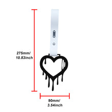 Load image into Gallery viewer, Brand New Drip Heart Black JDM TSURIKAWA Ring Subway Train Bus Handle White Strap Charm Drift