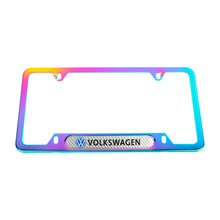 Load image into Gallery viewer, Brand New Universal 2PCS VOLKSWAGEN Neo Chrome Metal License Plate Frame