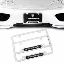 Load image into Gallery viewer, Brand New Universal 2PCS Ford Mustang GT Silver Metal License Plate Frame