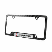 Load image into Gallery viewer, Brand New Universal 1PCS Mustang GT Carbon Fiber Look Metal License Plate Frame