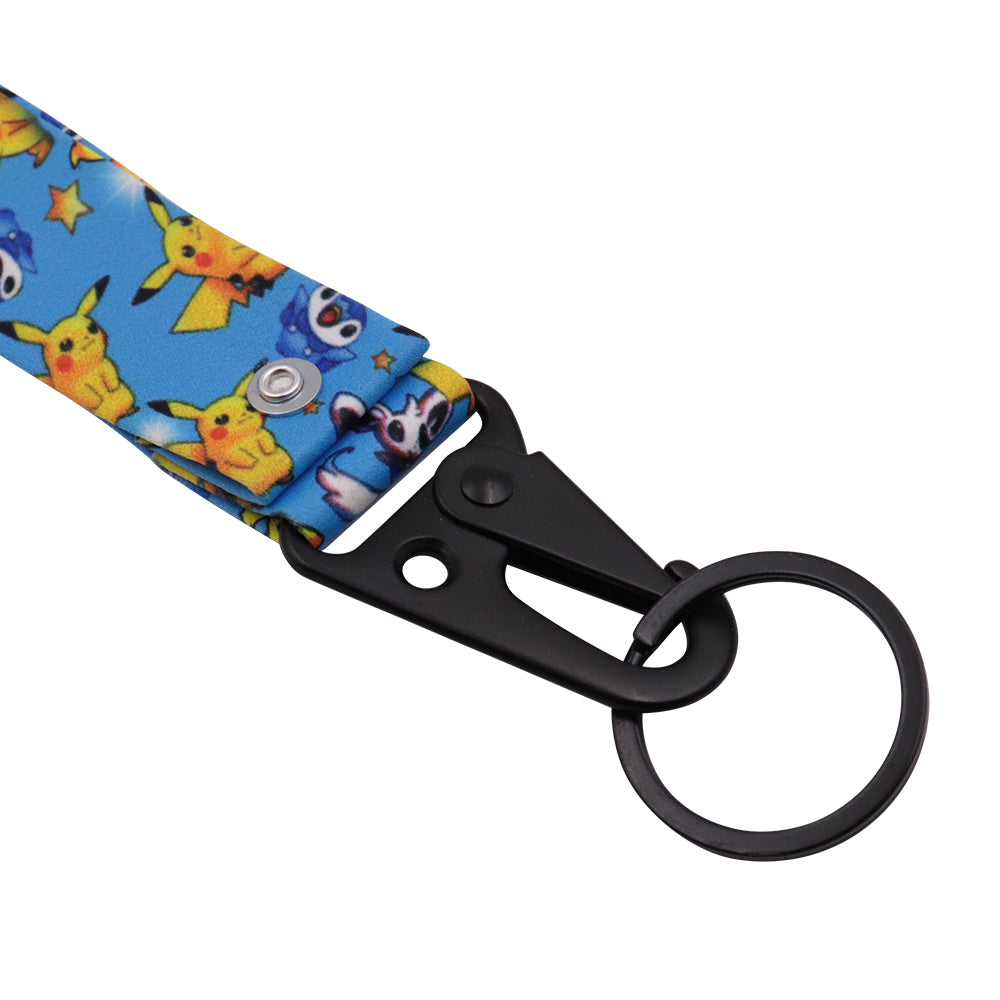 BRAND NEW JDM Pokemon Pikachu Racing Keychain Metal key Ring Hook Strap Lanyard Universal