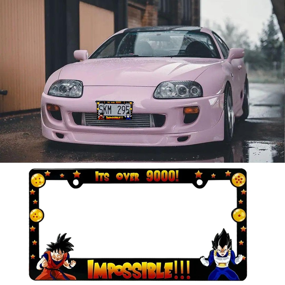 Brand New Universal 1PCS Anime Dragon Ball Z ABS Plastic Black License Plate Frame