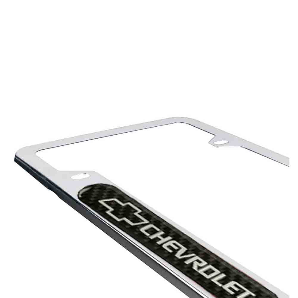 Brand New Universal 2PCS Chevrolet Chrome Metal License Plate Frame