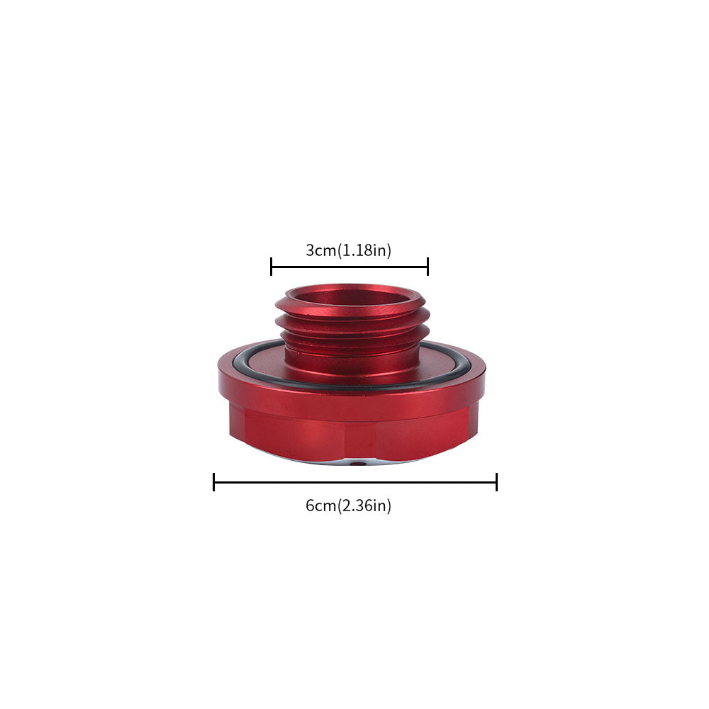 Brand New Jdm Red Engine Oil Cap With Real Carbon Fiber Mugen Sticker Emblem For Honda / Acura