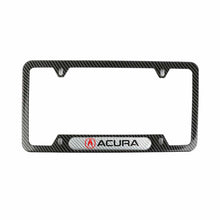 Load image into Gallery viewer, Brand New Universal 2PCS Acura Carbon Fiber Look Metal License Plate Frame