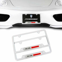 Load image into Gallery viewer, Brand New Universal 2PCS 5.0L COYOTE V8 Silver Metal License Plate Frame