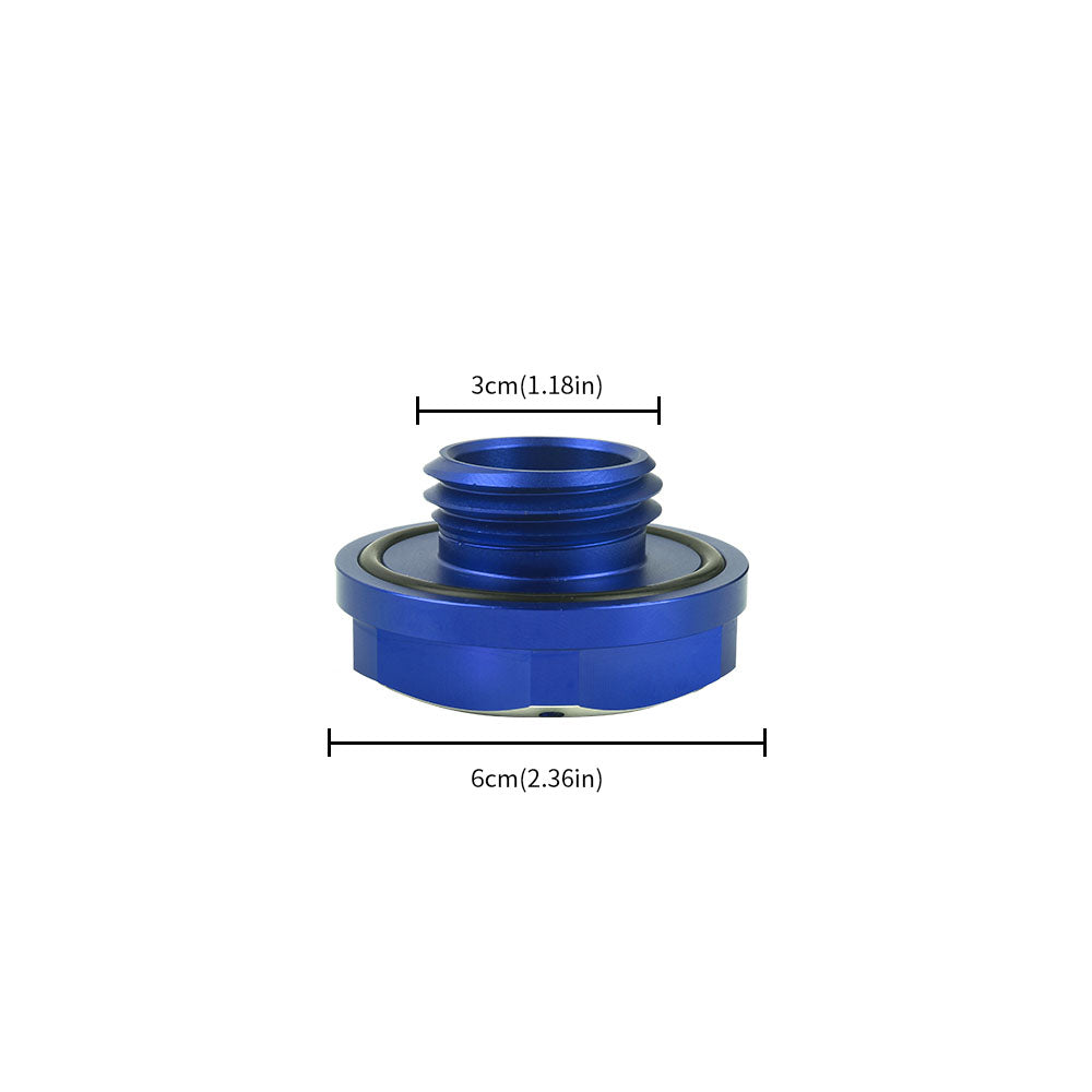 Brand New Jdm Blue Engine Oil Cap With Real Carbon Fiber Mugen Sticker Emblem For Honda / Acura