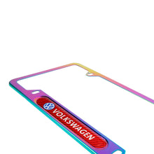 Load image into Gallery viewer, Brand New Universal 2PCS VOLKSWAGEN Neo Chrome Metal License Plate Frame