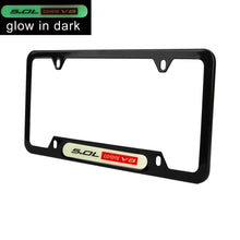 Load image into Gallery viewer, Brand New Universal 2PCS 5.0L COYOTE V8 Black Metal License Plate Frame