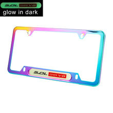 Load image into Gallery viewer, Brand New Universal 1PCS 5.0L COYOTE V8 Neo Chrome Metal License Plate Frame