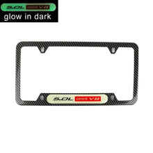 Load image into Gallery viewer, Brand New Universal 1PCS 5.0L COYOTE V8 Carbon Fiber Style Metal License Plate Frame