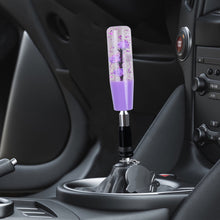 Load image into Gallery viewer, Brand New Glitter Purple Rose Flower Stick Shift Knob Automatic Gear Shifter