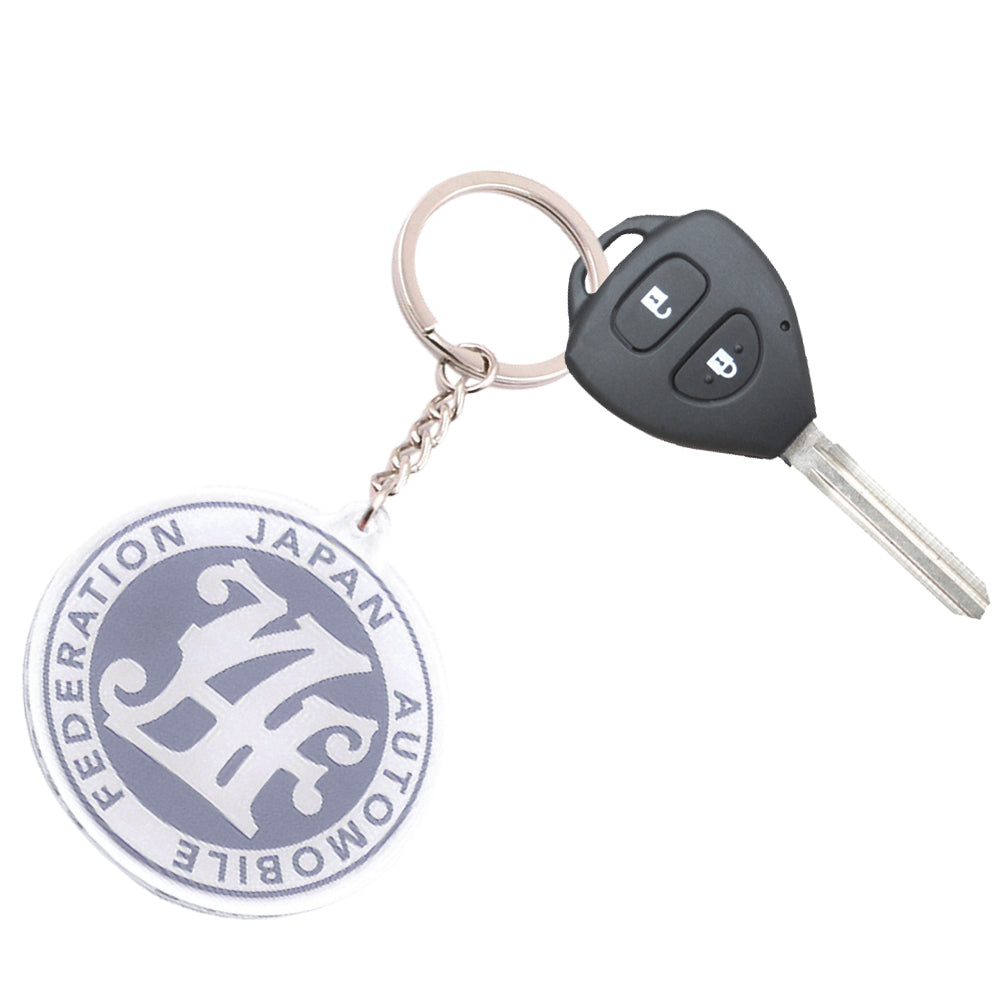 BRAND NEW GRAY JAF JAPAN AUTOMOBILE FEDERATION KEYCHAIN JDM Racing Car Styling Keychain Drift Key Phone Holder