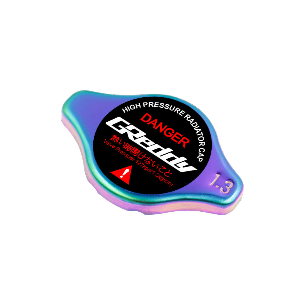 Brand New JDM 1.3bar 9mm Greddy Racing Neo Chrome Racing Cap High Pressure Radiator Cap For Universal