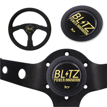 Load image into Gallery viewer, Brand New Universal Blitz Car Horn Button Black Steering Wheel Center Cap