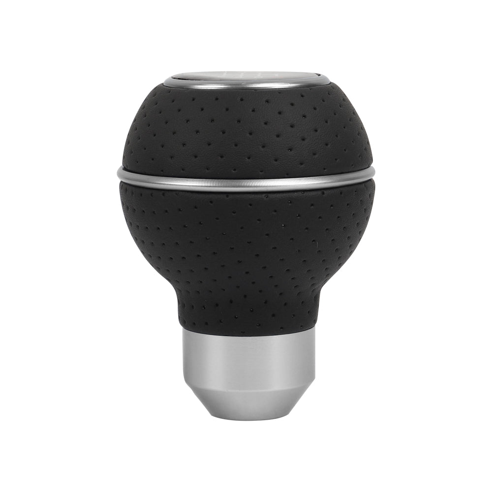 Brand New Universal Leather 5 SPEED Silver & Black Ball Manual Car Gear Shift Knob MT Manual Shifter M8 M10 M12