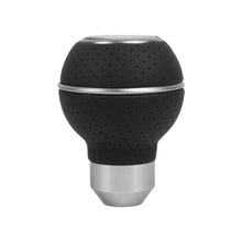 Load image into Gallery viewer, Brand New Universal Leather 5 SPEED Silver &amp; Black Ball Manual Car Gear Shift Knob MT Manual Shifter M8 M10 M12