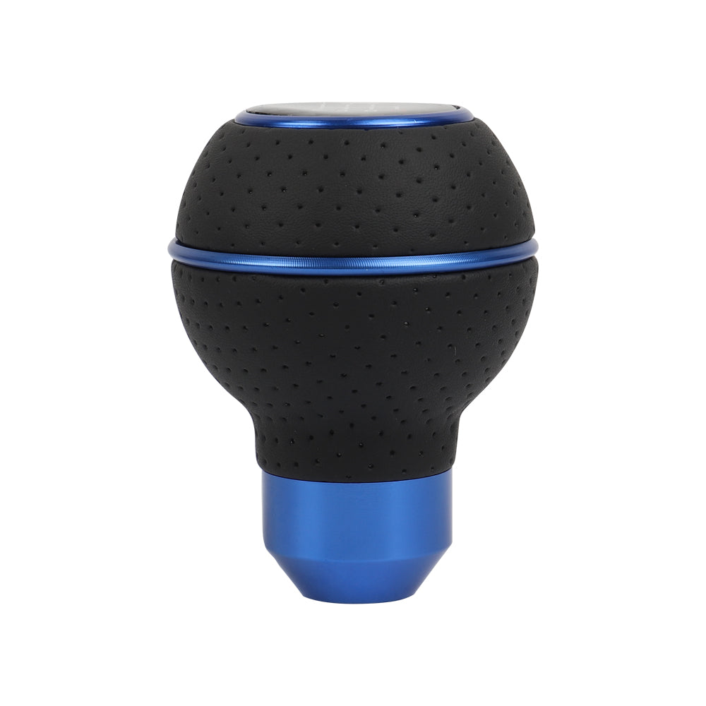 Brand New Universal Leather 5 Speed Blue & Black Ball Manual Car Gear Shift Knob MT Manual Shifter M8 M10 M12