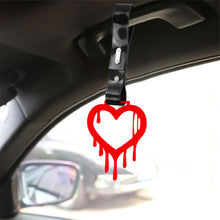 Load image into Gallery viewer, Brand New Drip Heart Red JDM TSURIKAWA Ring Subway Train Bus Handle Black Strap Charm Drift