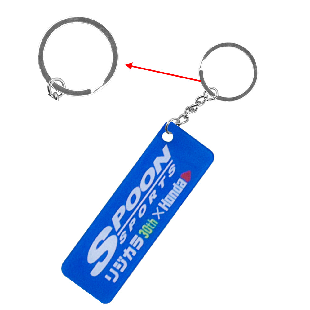 BRAND NEW SPOON SPORTS RACING JDM Racing Car Styling Keychain Drift Key Phone Holder