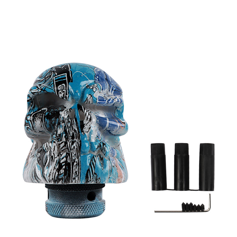 Brand New Universal V3 Skull Head Style Design Car Manual Stick Shifter Gear Shift Knob M8 M10 M12