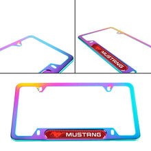 Load image into Gallery viewer, Brand New Universal 1PCS Mustang Neo Chrome Metal License Plate Frame