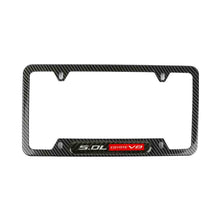 Load image into Gallery viewer, Brand New Universal 1PCS 5.0L COYOTE V8 Carbon Fiber Look Metal License Plate Frame