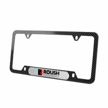 Load image into Gallery viewer, Brand New Universal 1PCS Roush Performance Carbon Fiber Look Metal License Plate Frame