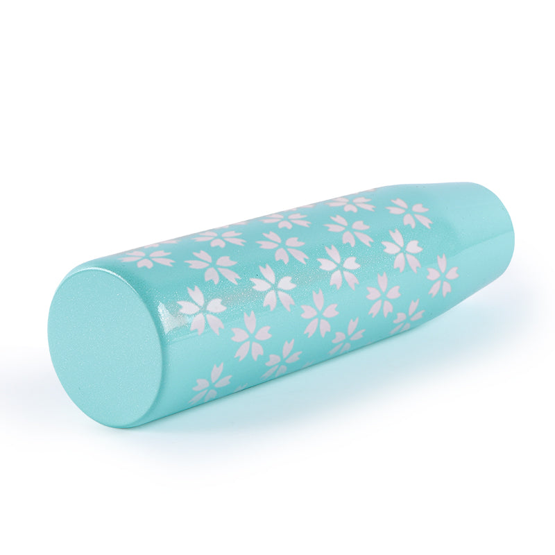 Brand New Universal 15CM Sakura Flowers Pearl Teal Long Stick Manual Car Gear Shift Knob Shifter M8 M10 M12