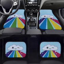 Load image into Gallery viewer, Brand New 4PCS UNIVERSAL RAINBOW CLOUD Fabric Car Floor Mats Interior Carpets