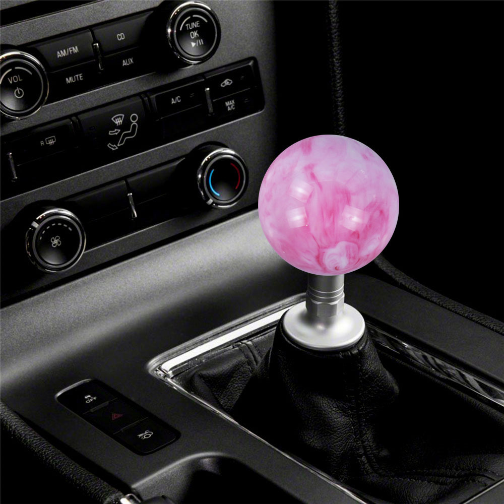 Brand New Universal Mix Pearl White/Pink Round Ball Shift Knob Car Gear MT Manual Shifter M8 M10 M12