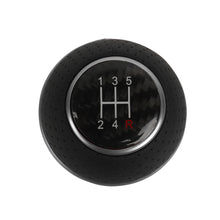 Load image into Gallery viewer, Brand New Universal Leather 5 SPEED Silver &amp; Black Ball Manual Car Gear Shift Knob MT Manual Shifter M8 M10 M12