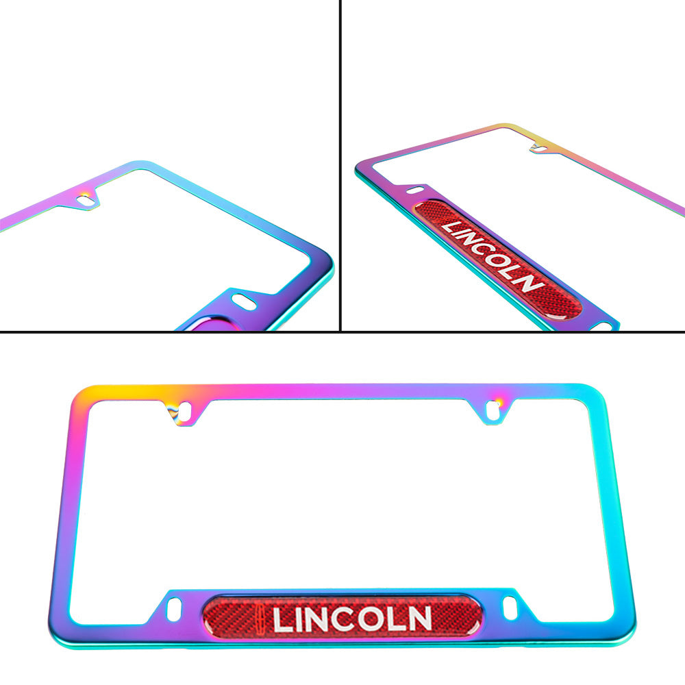 Brand New Universal 1PCS Lincoln Neo Chrome Metal License Plate Frame