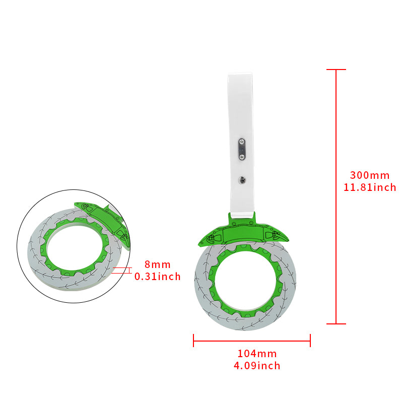 Brand New Brake Rotors Green TSURIKAWA Ring Subway Train Bus Handle White Strap Charm Drift