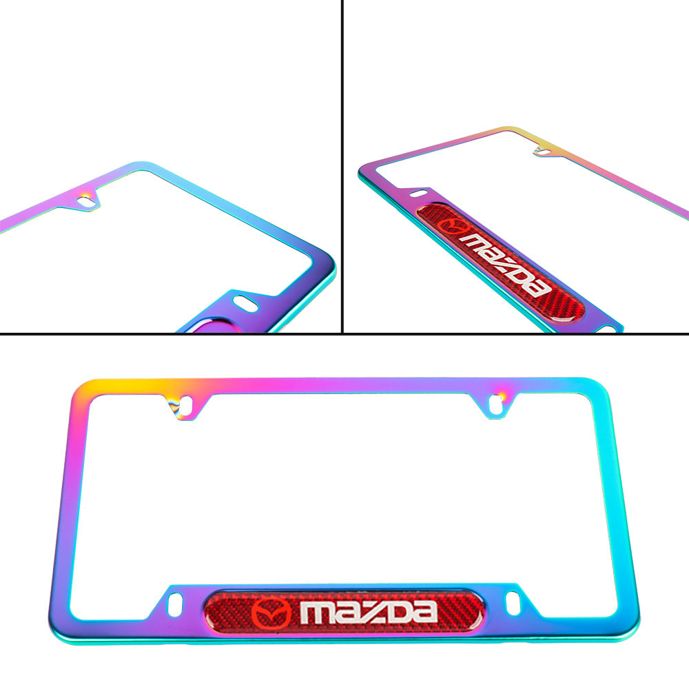 Brand New Universal 1PCS Mazda Neo Chrome Metal License Plate Frame