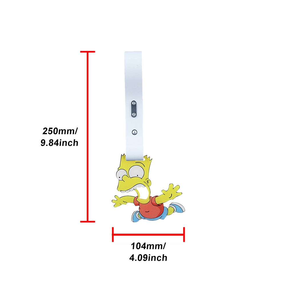 Brand New Bart Simpsons JDM TSURIKAWA Ring Subway Train Bus Handle White Strap Charm Drift