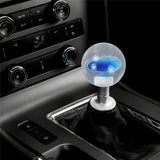 Brand New Universal Round Ball Heart Blue Crystal Clear Manual Gear Shift Knob Shifter M8 M10 M12