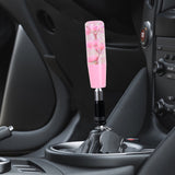 Brand New Glitter Pink Rose Flower Stick Shift Knob Automatic Gear Shifter