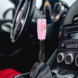 Brand New JDM Glitter Pink Rose Flowers Manuel Gear Stick Shift Knob M8 M10 M12 & Black Shifter Extender Extension