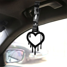 Load image into Gallery viewer, Brand New Drip Heart Black JDM TSURIKAWA Ring Subway Train Bus Handle Black Strap Charm Drift